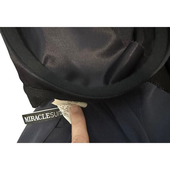 Magicsuit by Miraclesuit Swimwear Tankini Set Top 14DD & Bottom Size 14 Navy - Picture 8 of 11